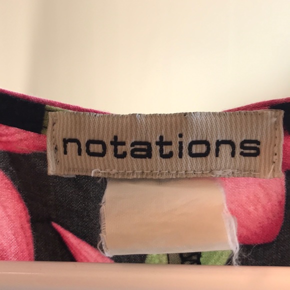 Vtg 80s/90s Sleeveless Tropical Floral Dress - Picture 6 of 7